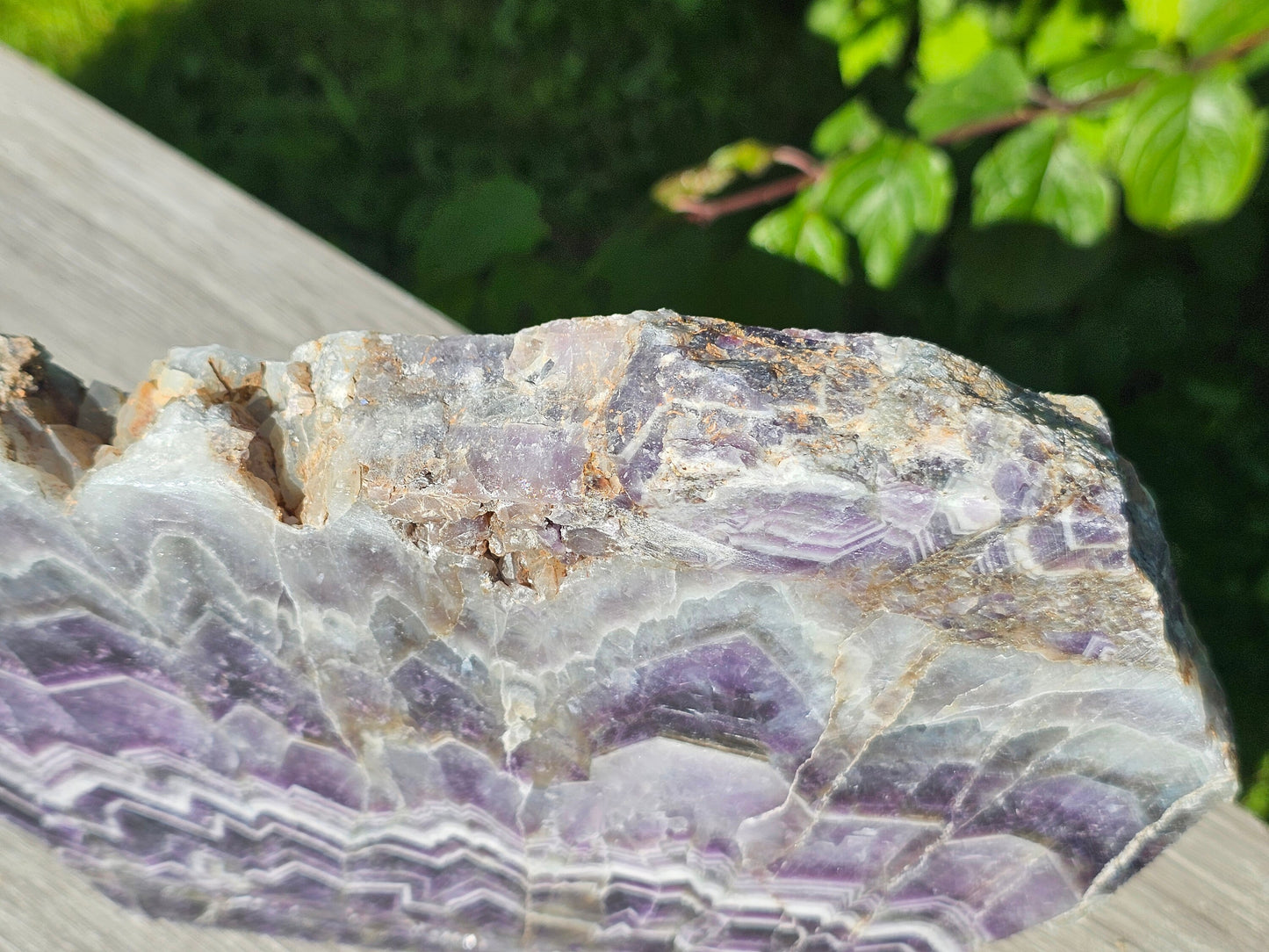Extra Large Chevron Amethyst Crystal Slice 3.67 KG (#1)