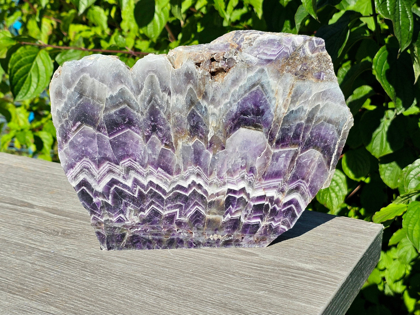 Extra Large Chevron Amethyst Crystal Slice 3.67 KG (#1)