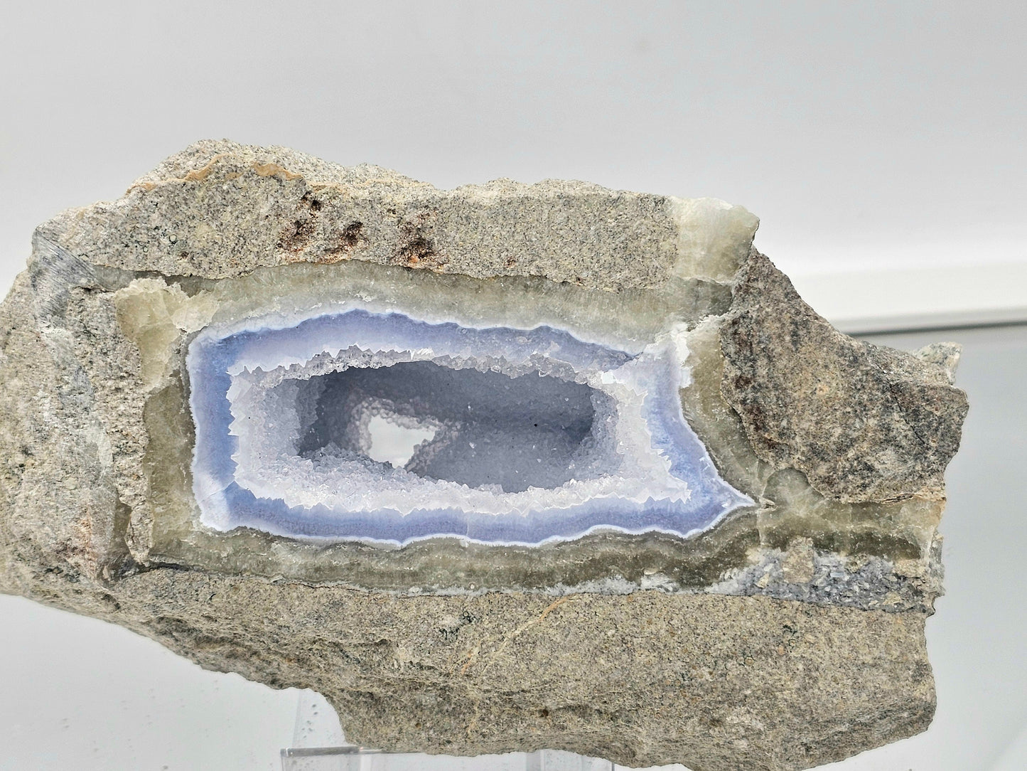 Large Blue Lace Agate Crystal Geode (#5)