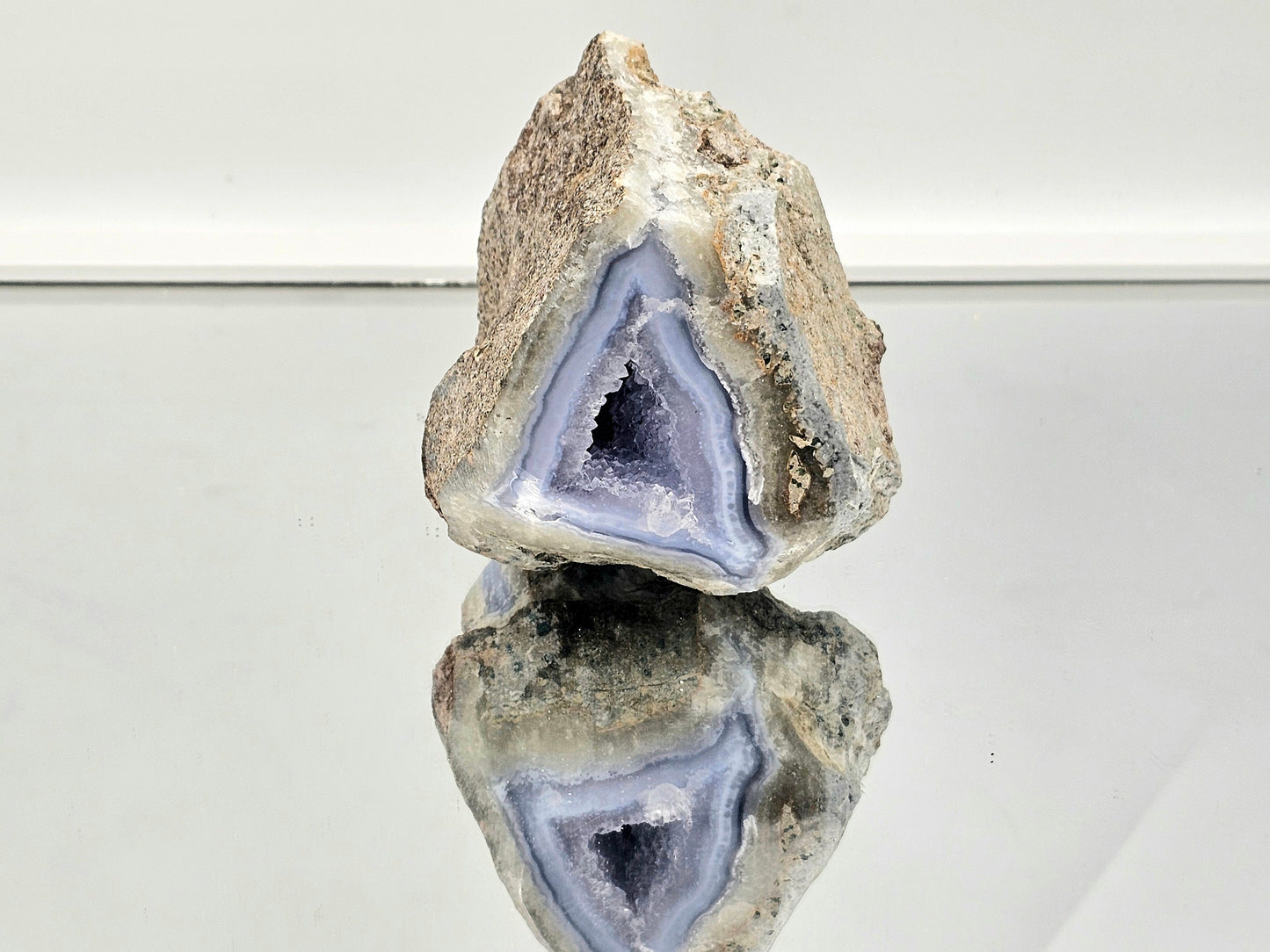 Large Blue Lace Agate Crystal Geode (#2)