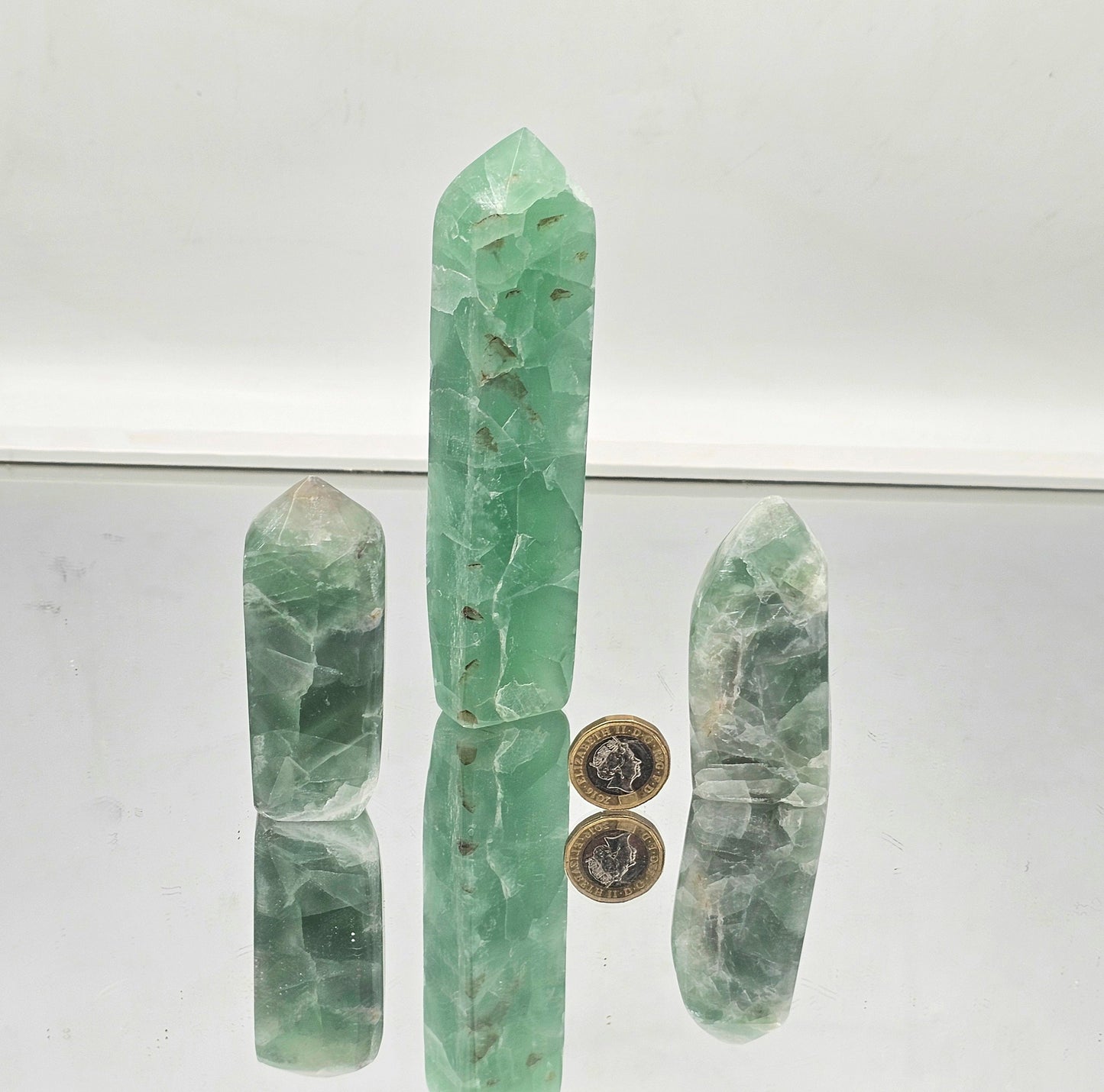 3x Fluorite Crystal Towers (#5)
