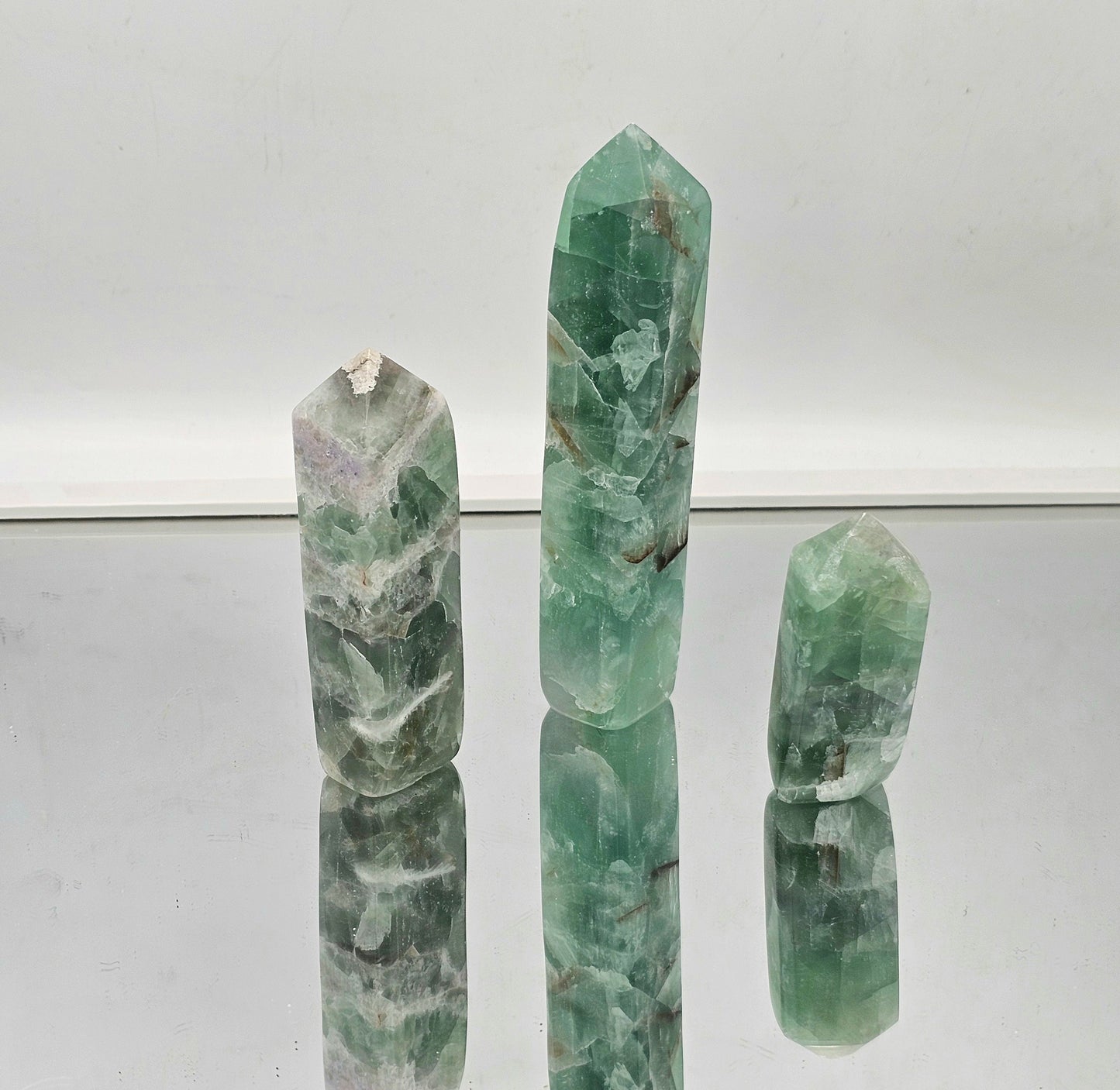 3x Fluorite Crystal Towers (#3)
