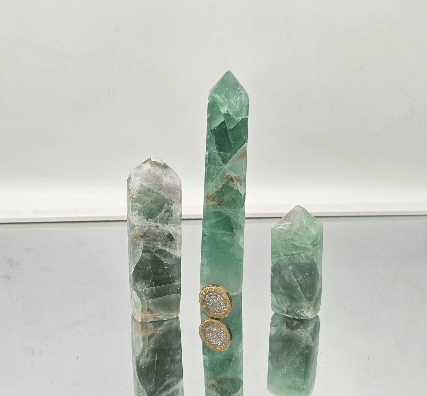 3x Fluorite Crystal Towers (#3)