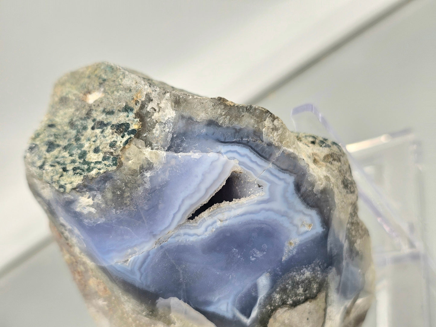 Large Blue Lace Agate Crystal Geode (#15)
