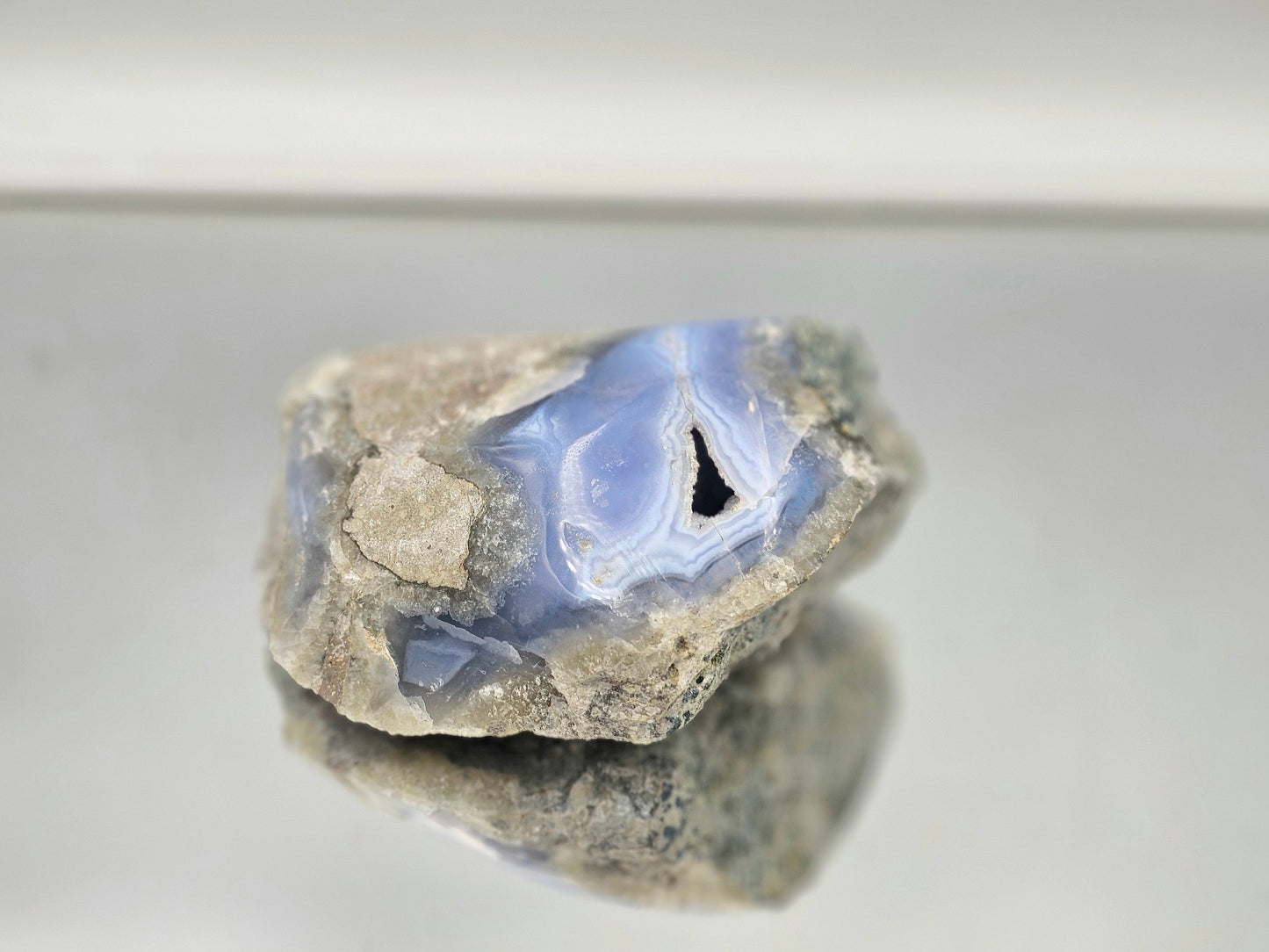 Large Blue Lace Agate Crystal Geode (#15)
