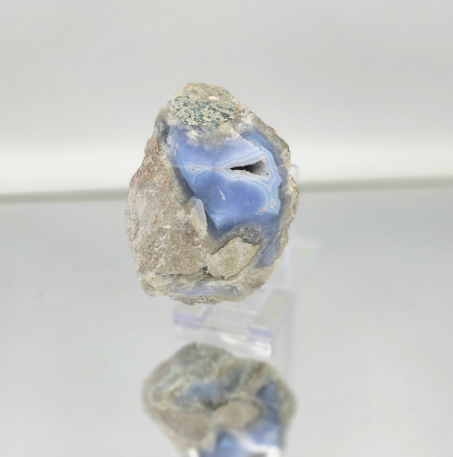 Large Blue Lace Agate Crystal Geode (#15)