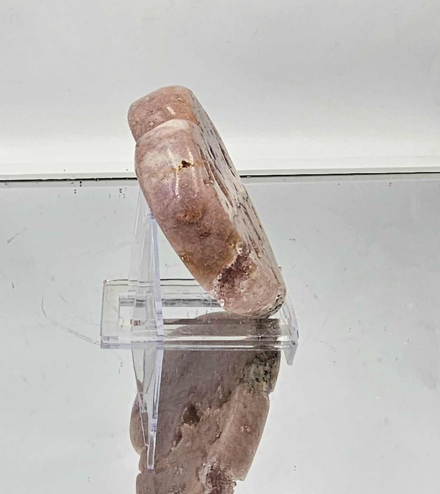 Large Pink Amethyst Crystal Heart (#7)