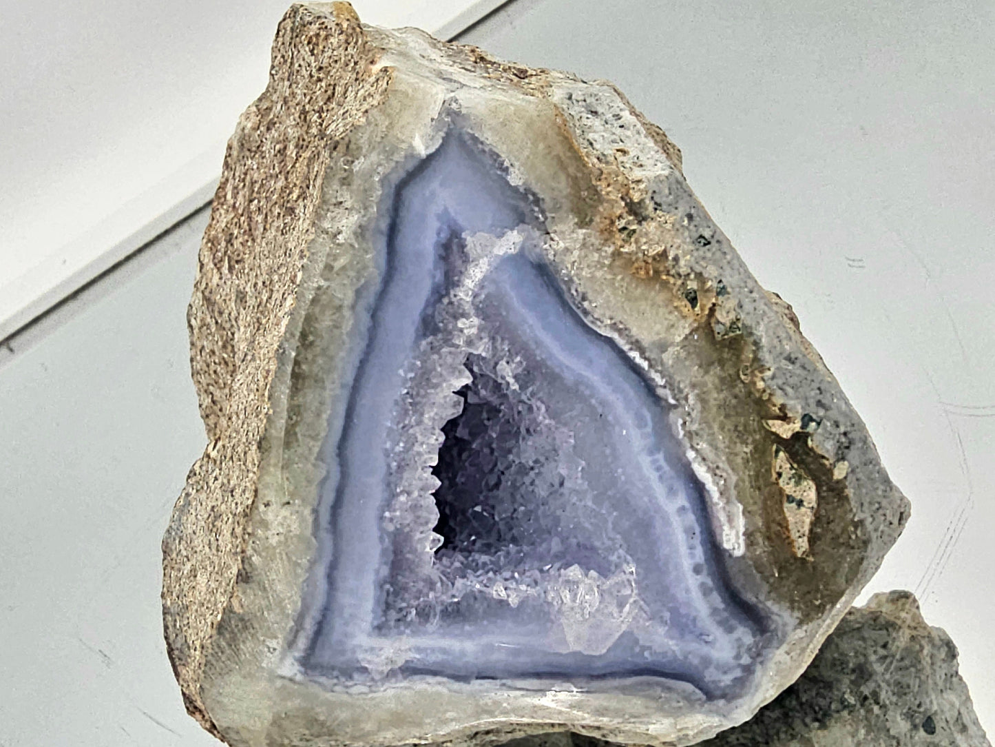 Blue Lace Agate Crystal Geode (#20)