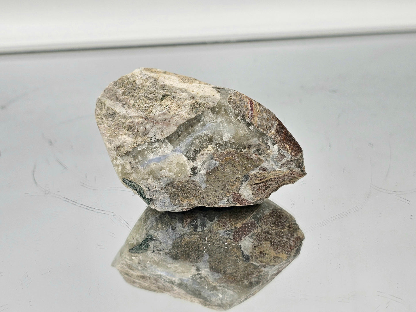 Small Blue Lace Agate Crystal Geode (#30)