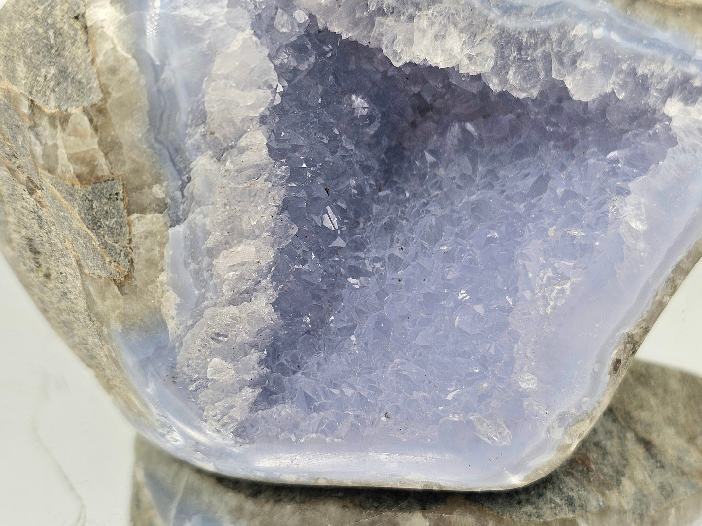 Blue Lace Agate Crystal Geode (#25)