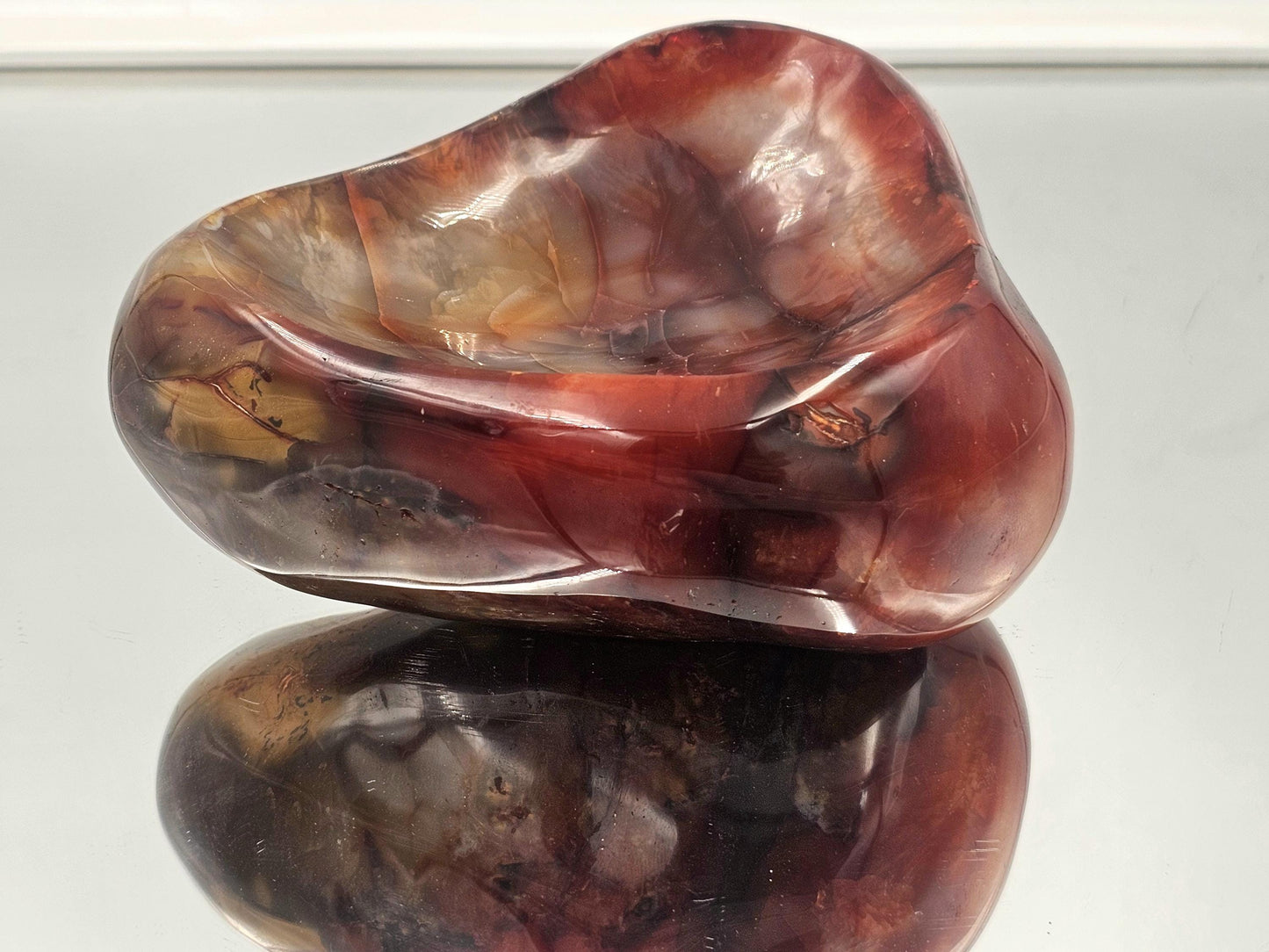 Large Carnelian Crystal Bowl - Soap Dish (#3)