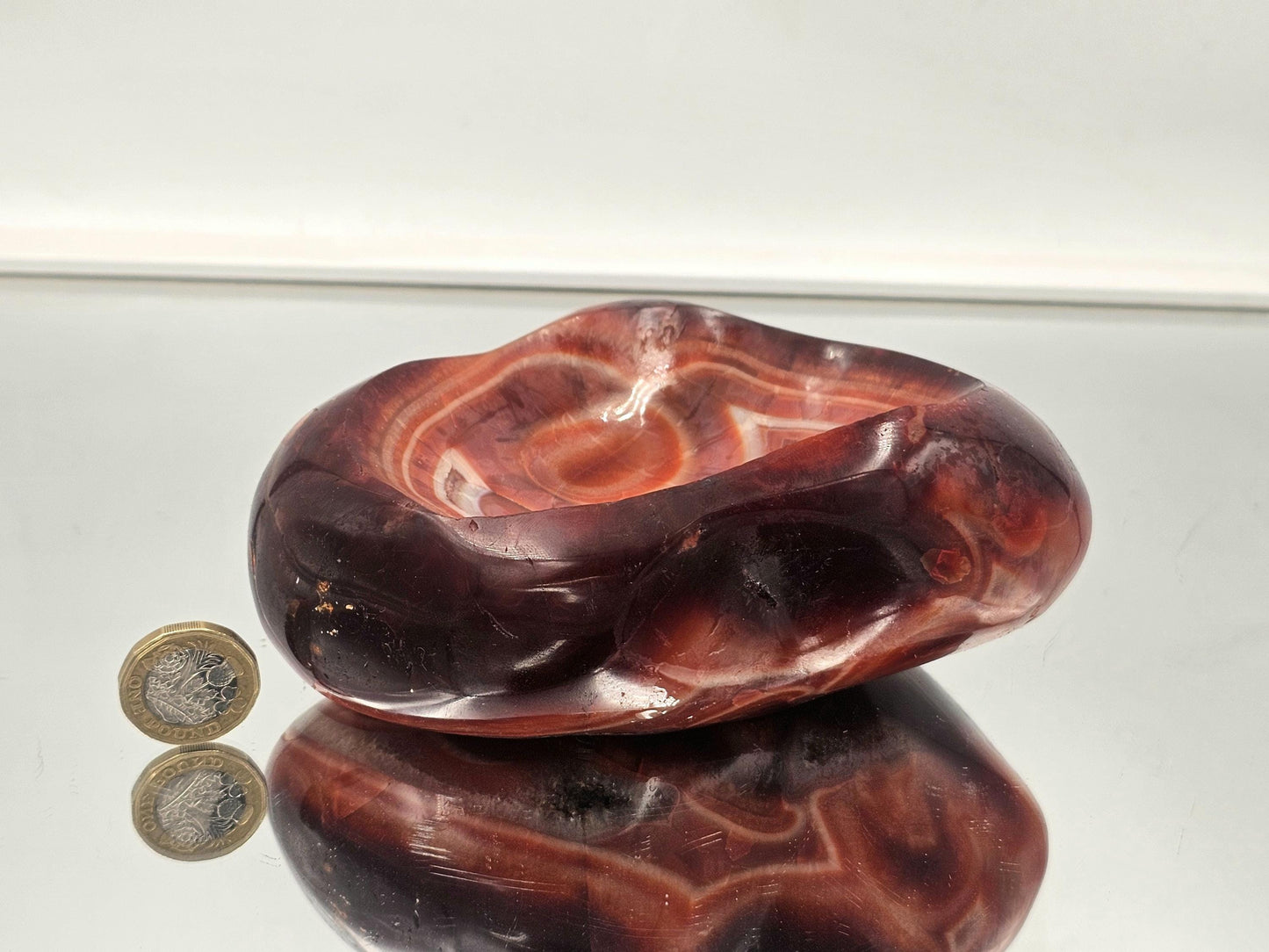 Large Carnelian Crystal Bowl - Soap Dish (#4)