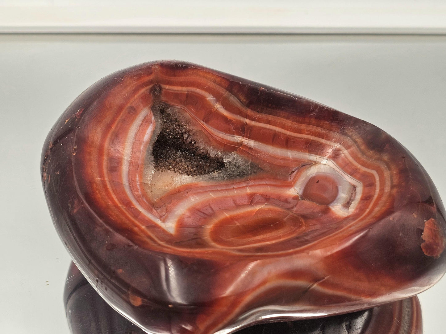 Large Carnelian Crystal Bowl - Soap Dish (#4)