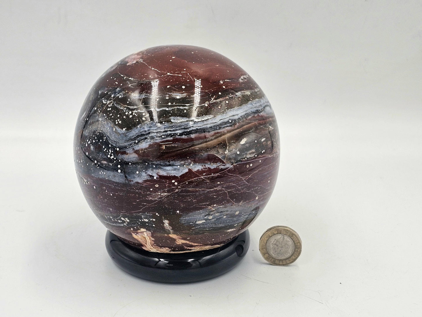 Large Violet Agate Crystal Sphere 1.8 KG (#5)