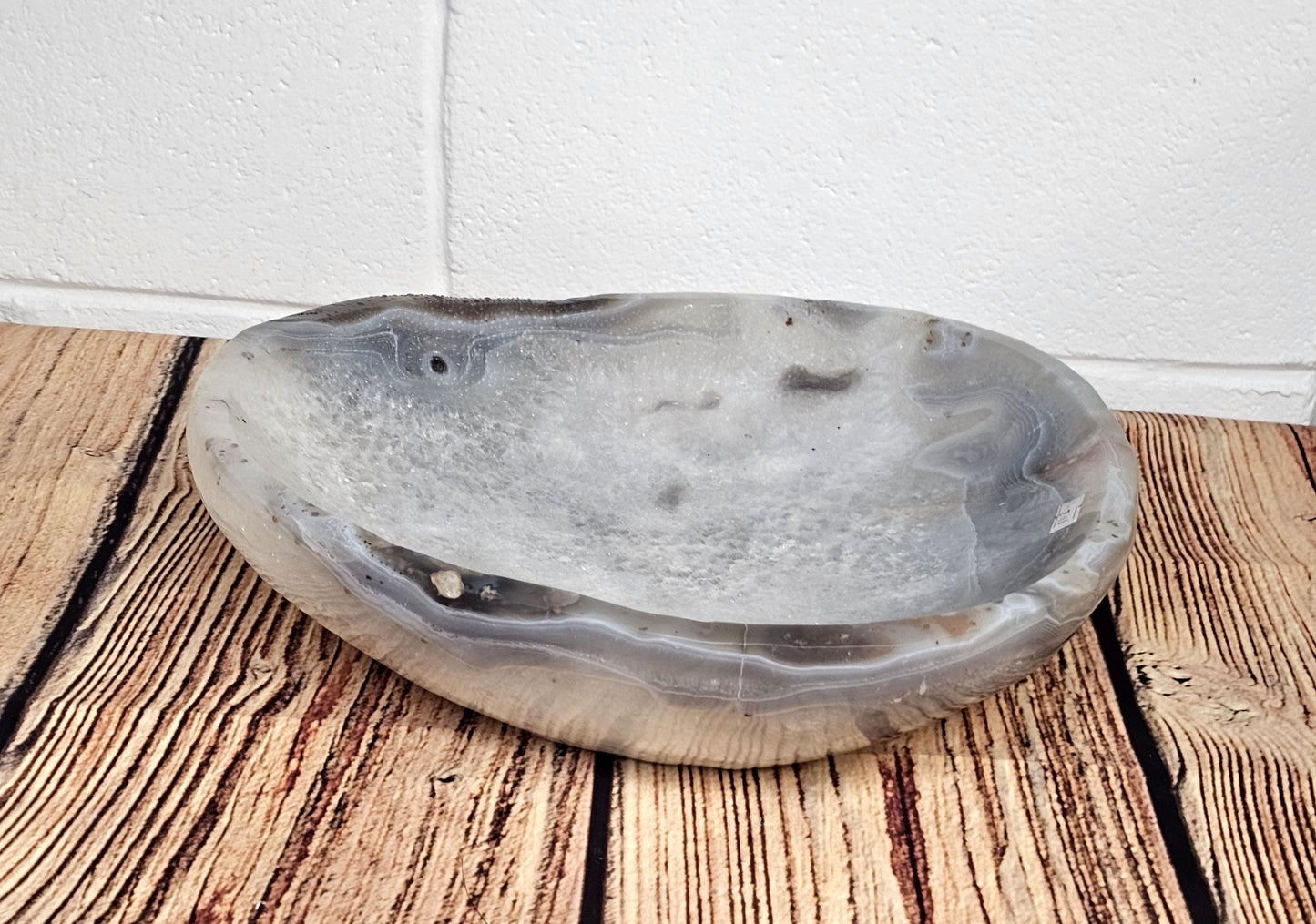 Very Large Agate Quartz Bowl Interior Design Piece 19.5 KG