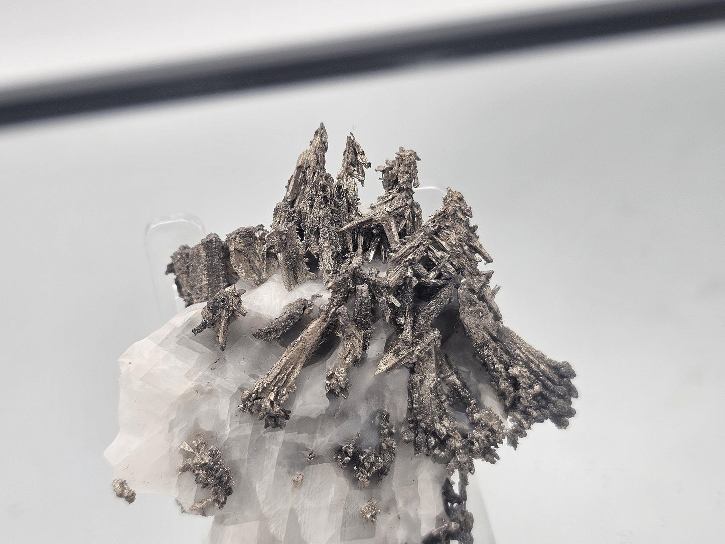 Natural Native Silver Crystal On Calcite Matrix (DP)