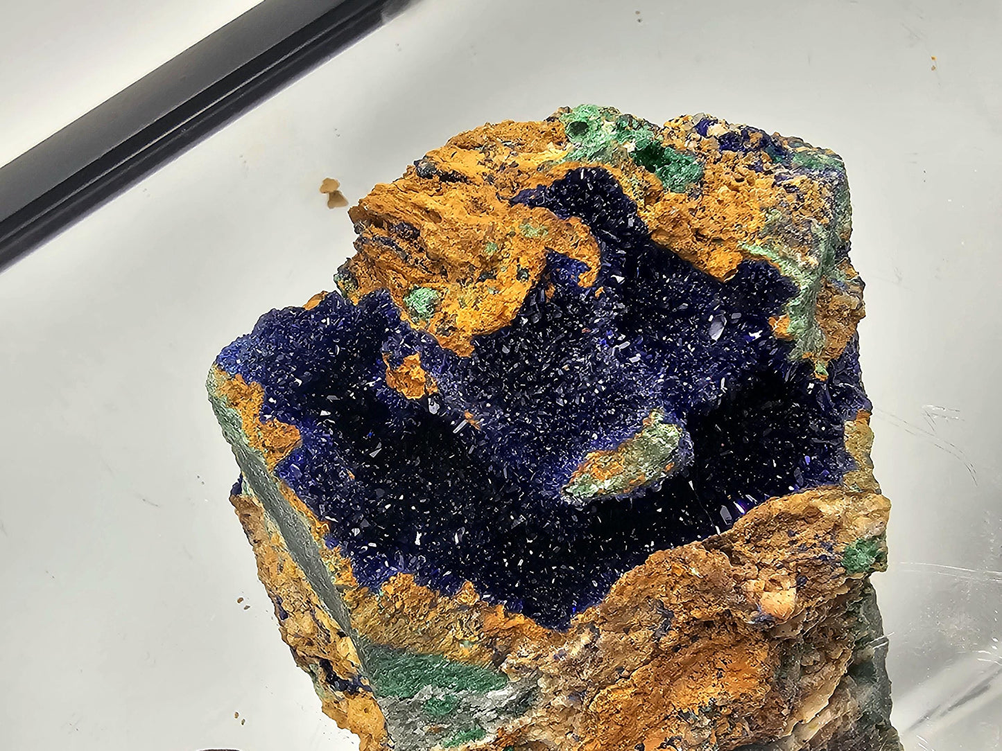 Exceptional Azurite Crystal Geode (#DP)