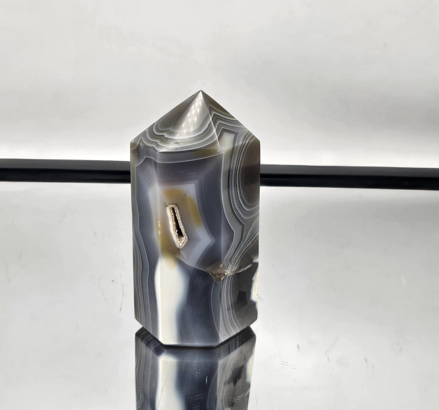 Orca Agate Crystal Prism - Tower (#10)