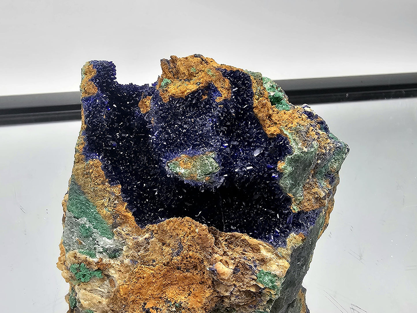 Exceptional Azurite Crystal Geode (#DP)