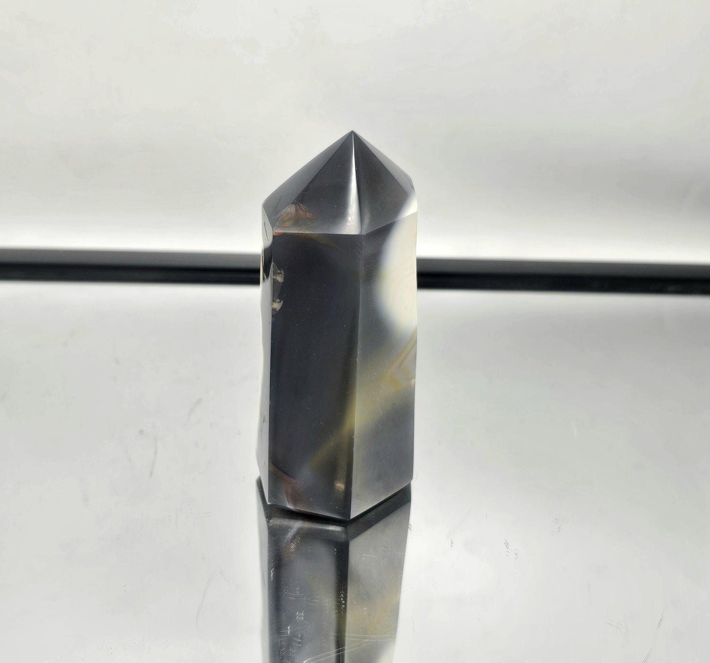 Orca Agate Crystal Prism - Tower (#8)