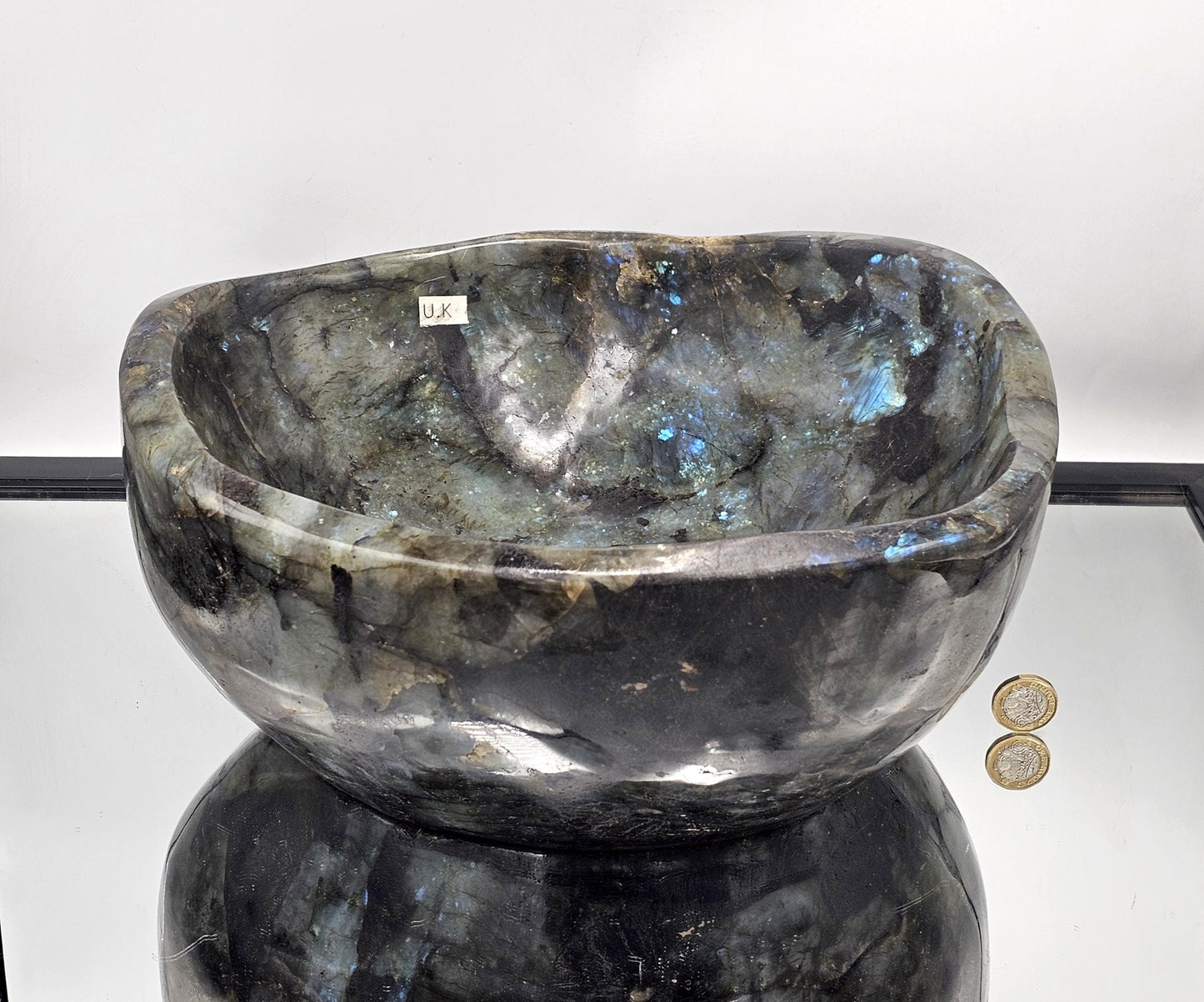 Extra Large Labradorite Crystal Bowl Luxury Home Decor 12KG