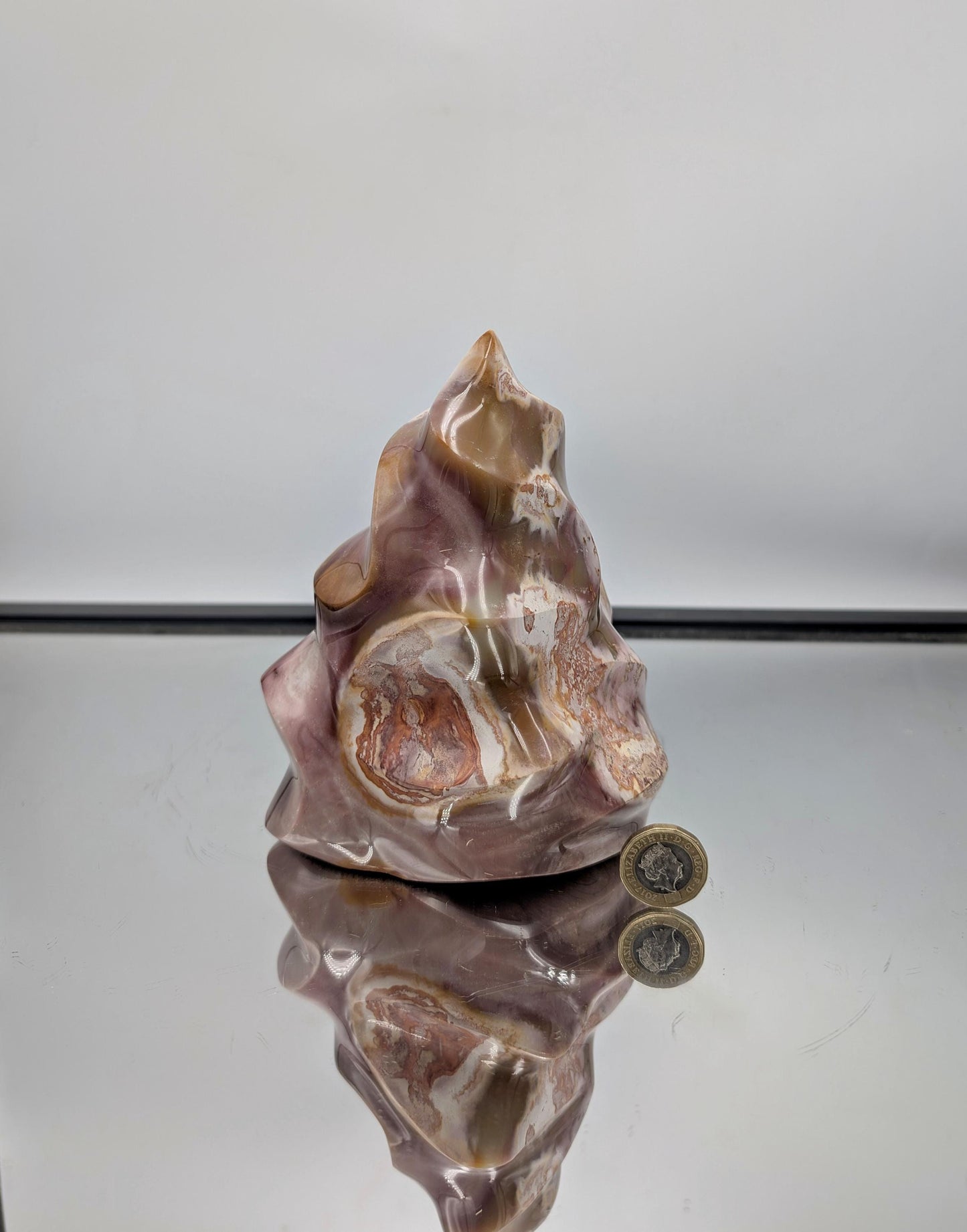 Large Polychrome Jasper Crystal Flame (#8)