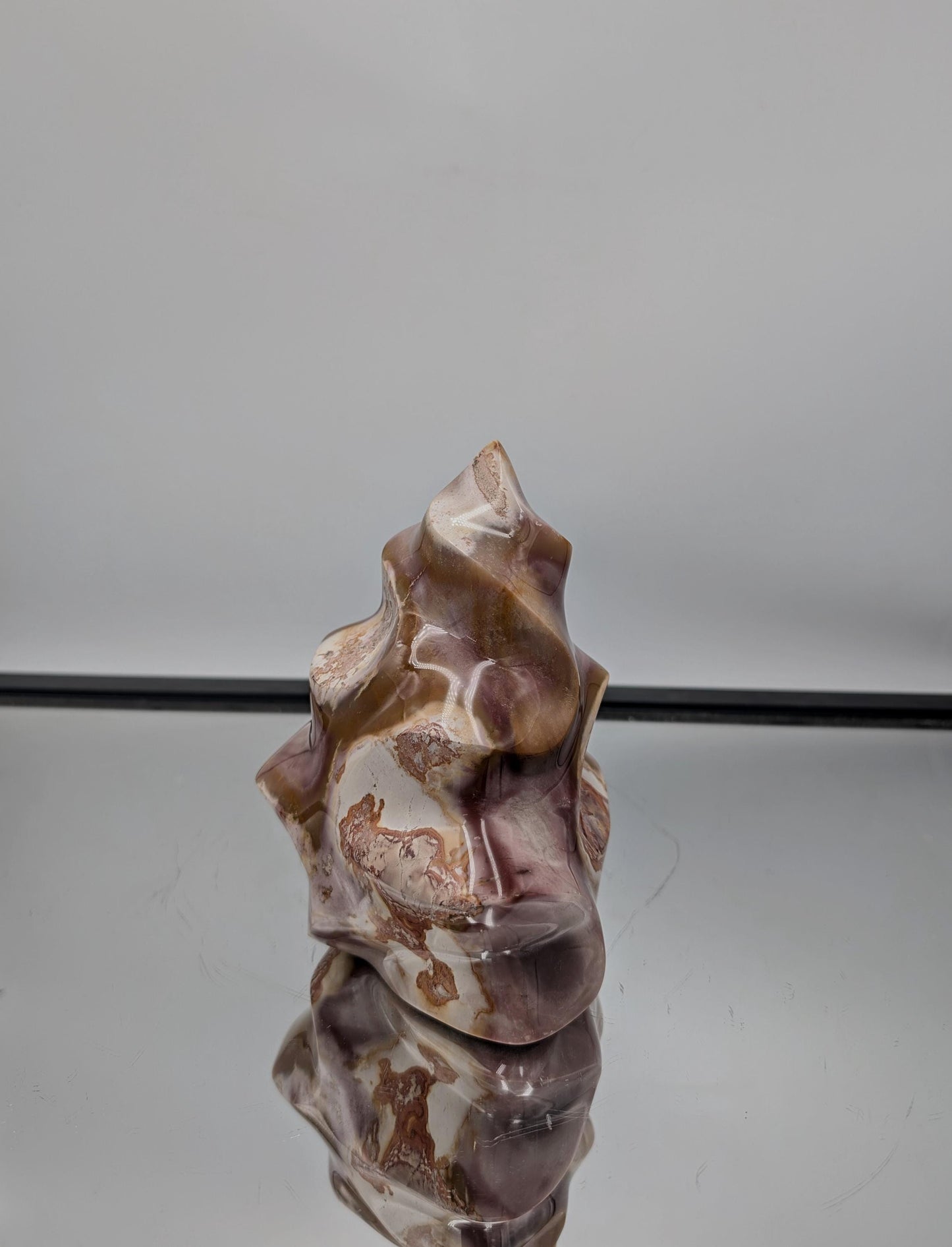Large Polychrome Jasper Crystal Flame (#8)