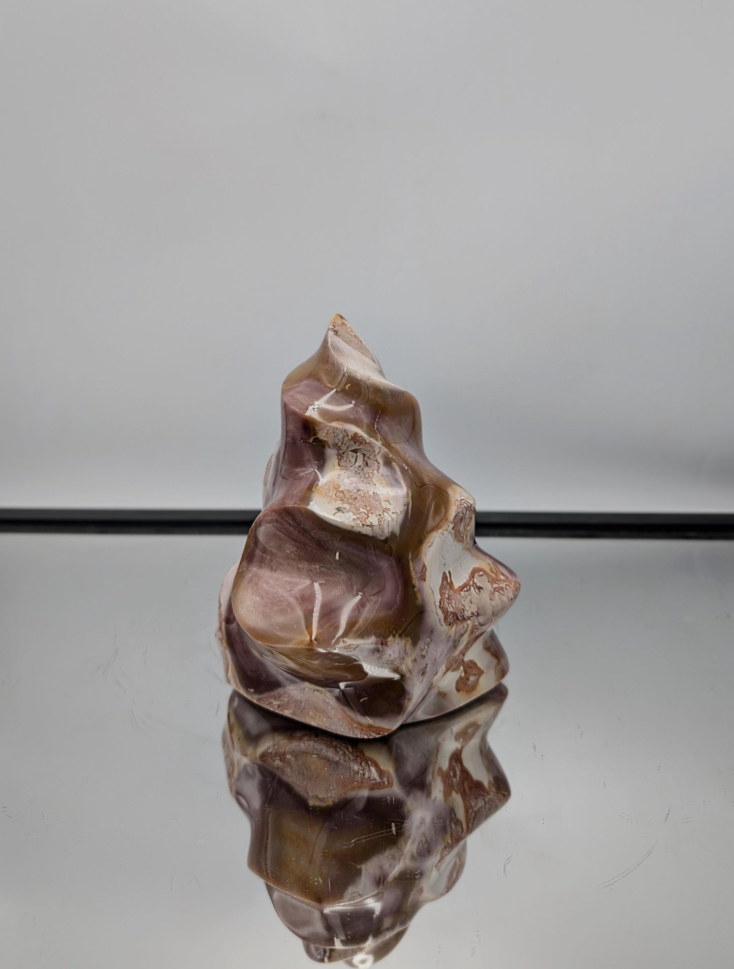 Large Polychrome Jasper Crystal Flame (#8)