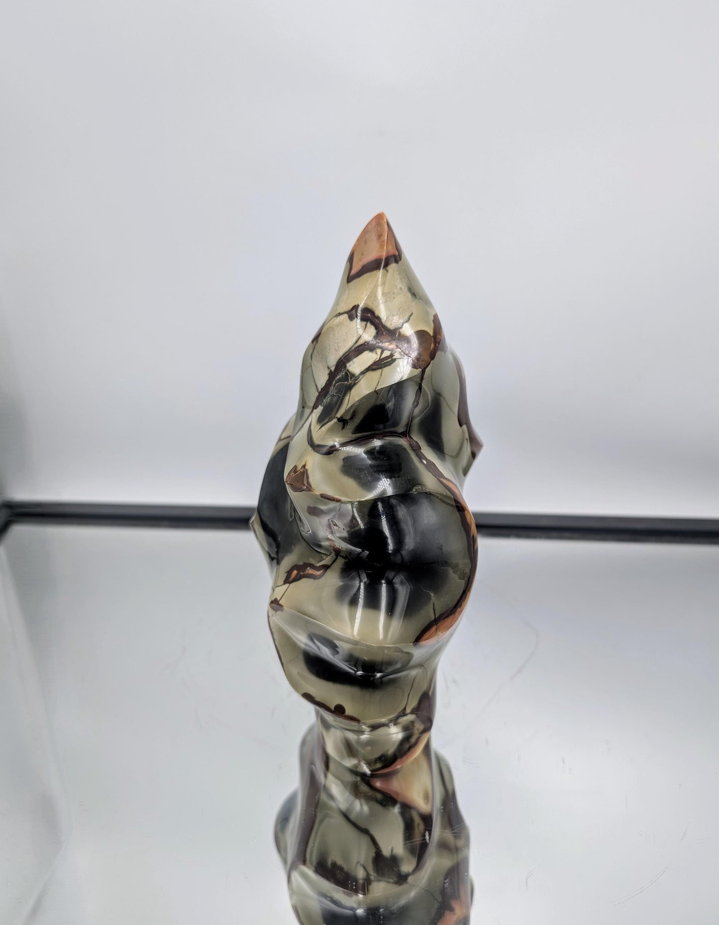 Large Polychrome Jasper Crystal Flame (#4)