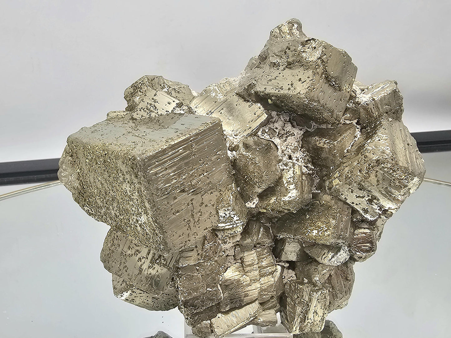 Exceptional Pyrite Crystal Cluster - Peru 1.35 KG (DP)