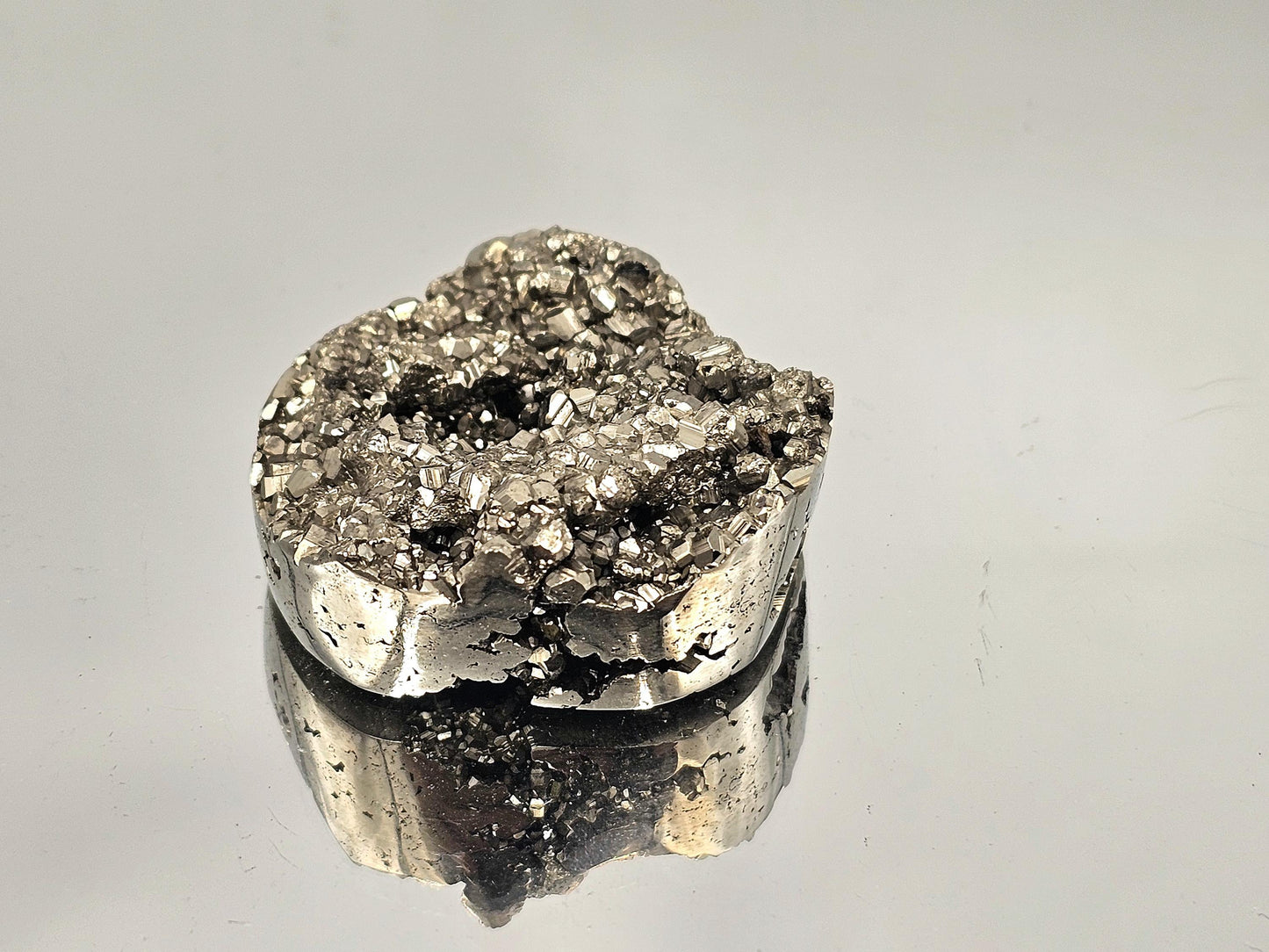 Large Peruvian Crystal Pyrite Cabochon (#DP)