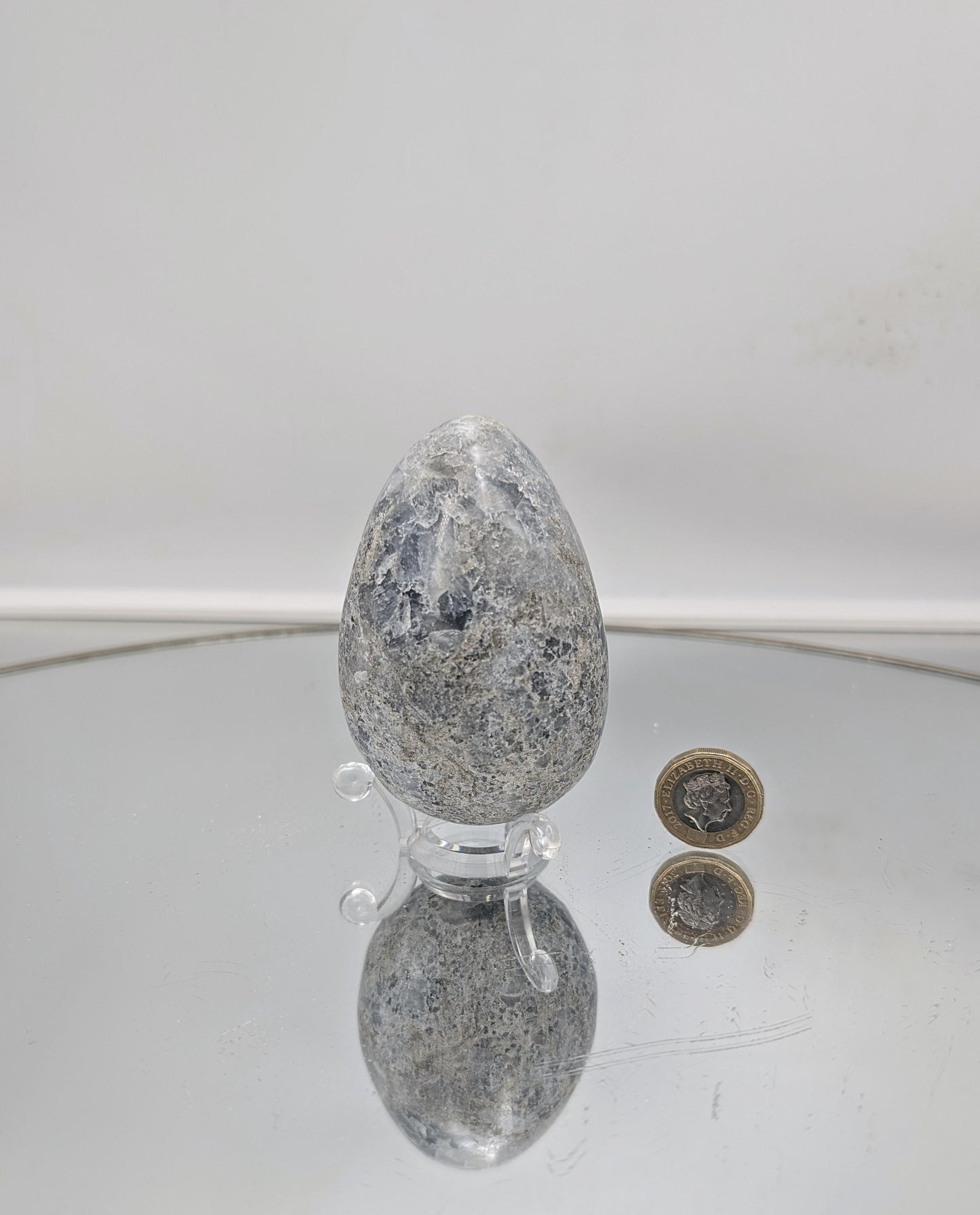 Large Celestite Crystal Egg (#7)