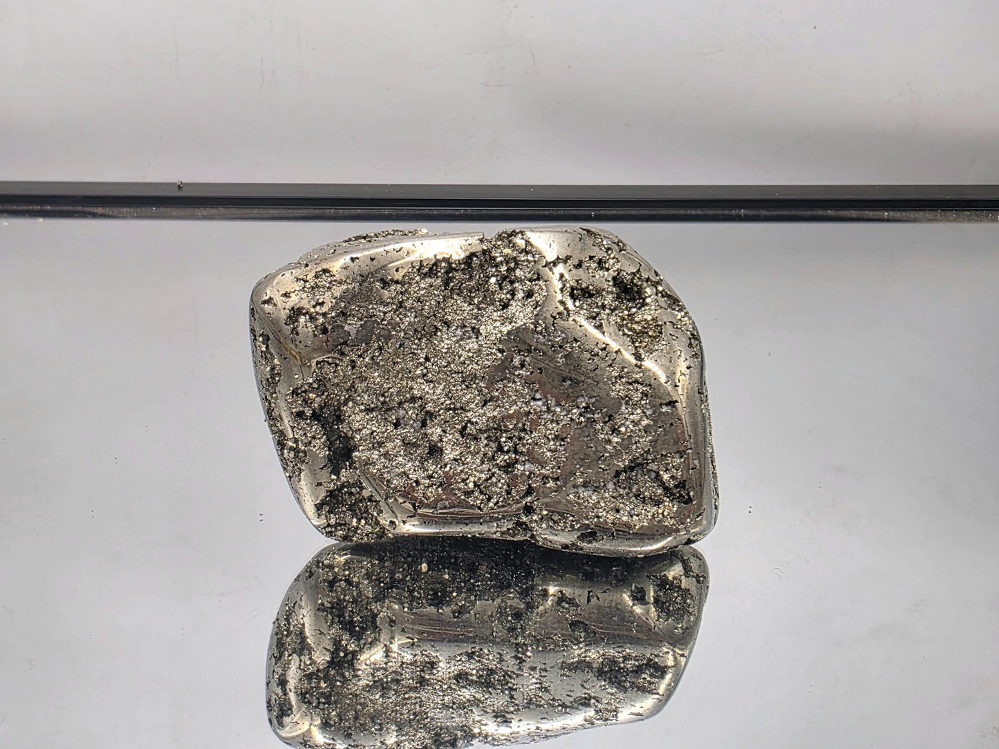 Large Peruvian Pyrite Crystal Freeform Semi Polished (#4)