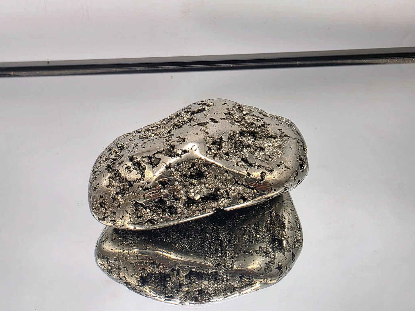 Large Peruvian Pyrite Crystal Freeform Semi Polished (#4)