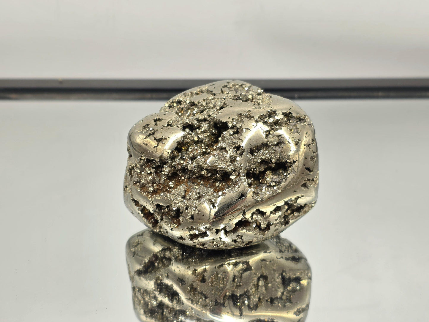 Large Peruvian Pyrite Crystal Freeform Semi Polished (#2)