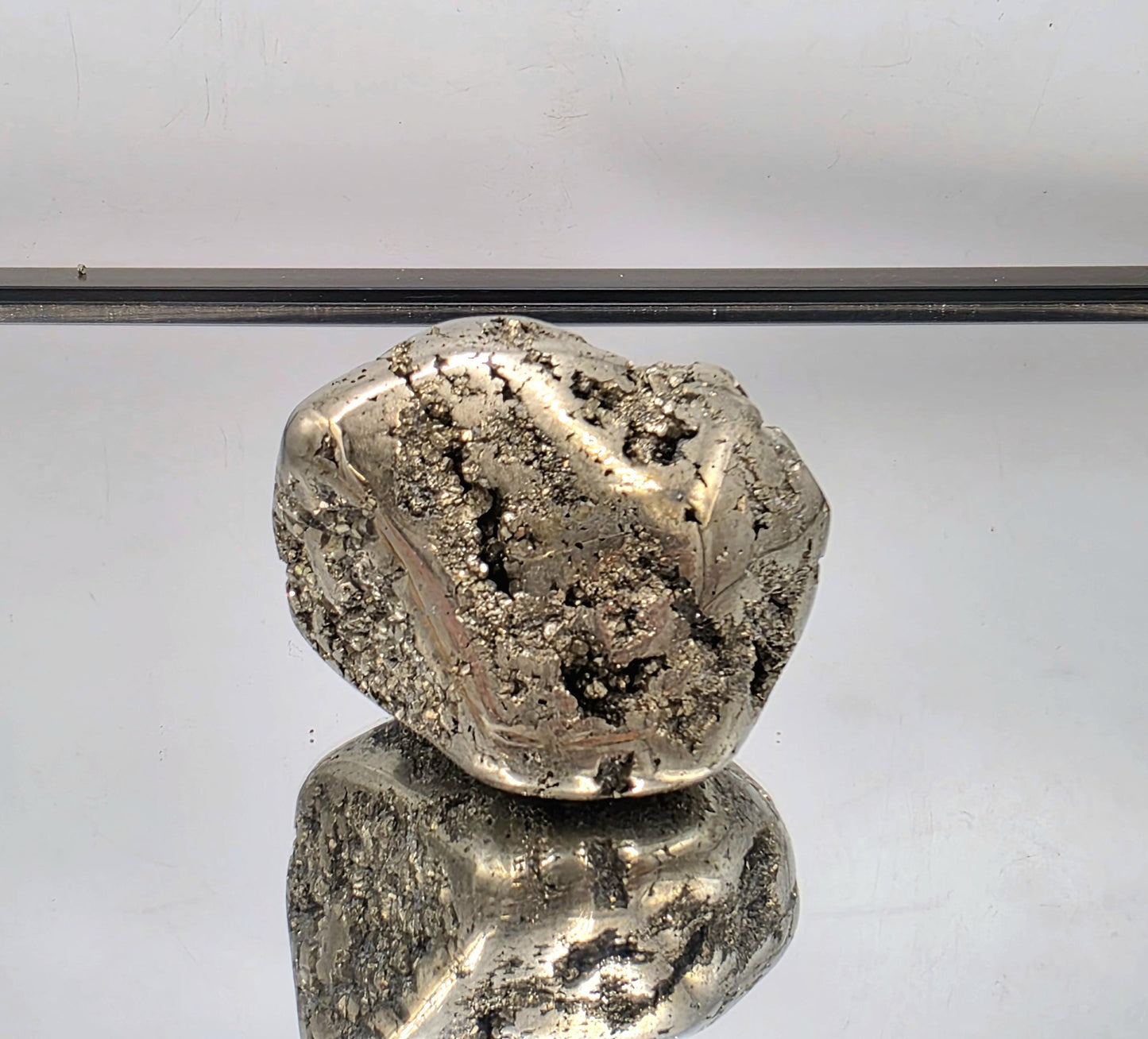 Large Peruvian Pyrite Crystal Freeform Semi Polished (#3)