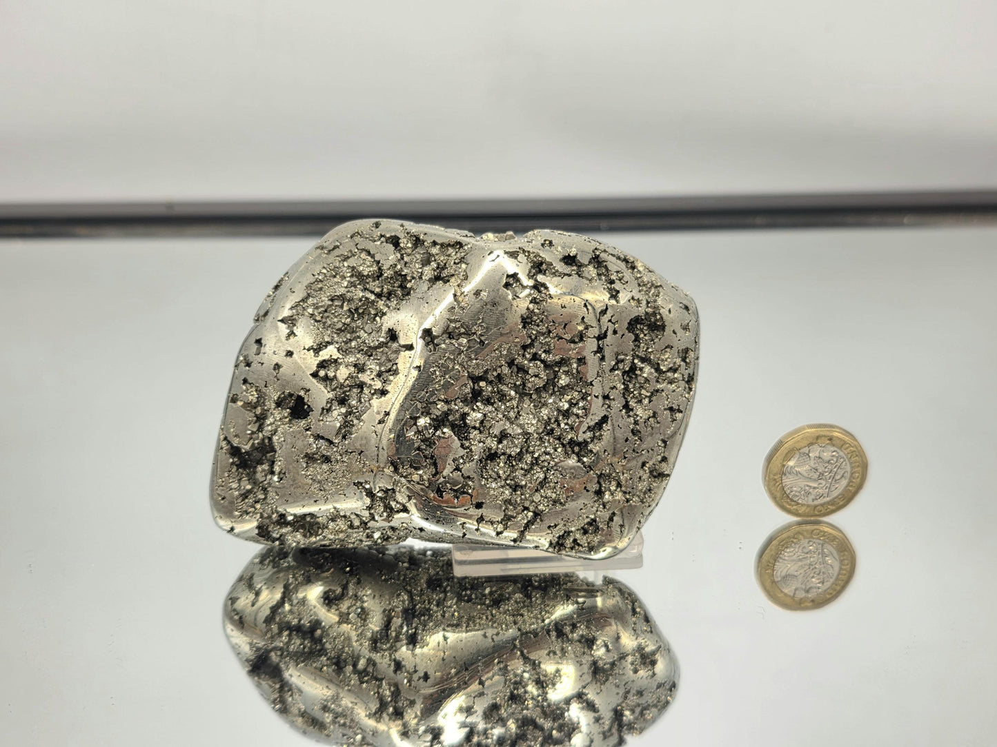 Large Peruvian Pyrite Crystal Freeform Semi Polished (#4)