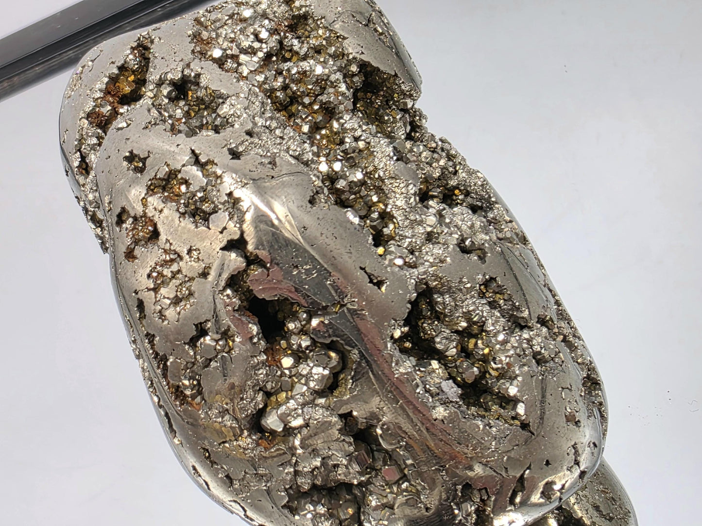Large Peruvian Pyrite Crystal Freeform Semi Polished (#2)