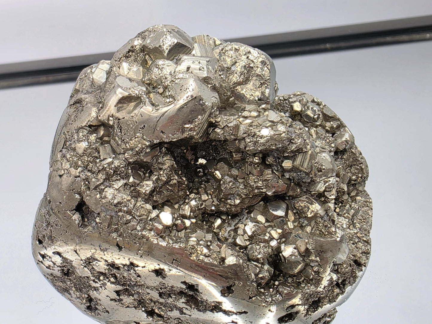 Large Peruvian Pyrite Crystal Freeform Semi Polished (#3)