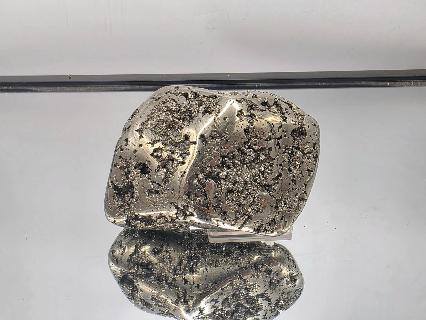 Large Peruvian Pyrite Crystal Freeform Semi Polished (#4)