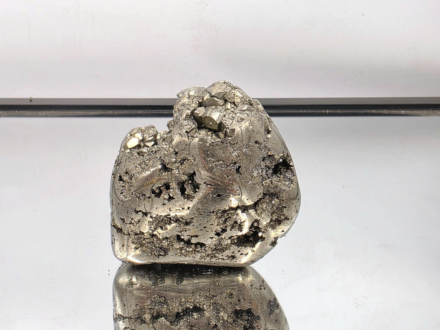 Large Peruvian Pyrite Crystal Freeform Semi Polished (#3)