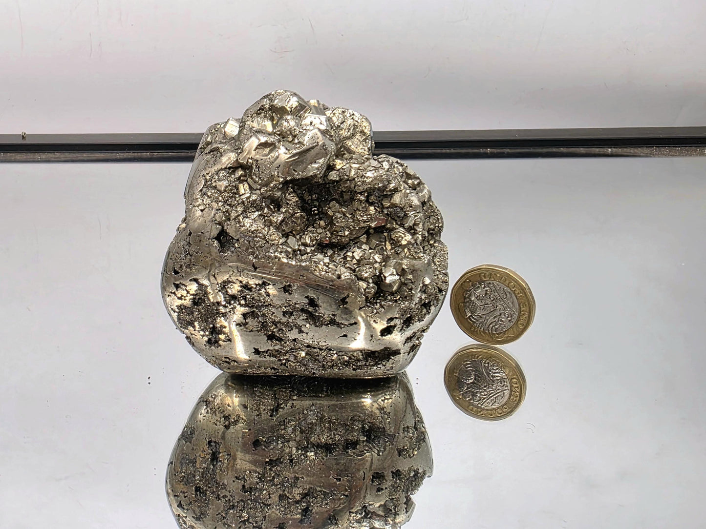 Large Peruvian Pyrite Crystal Freeform Semi Polished (#3)