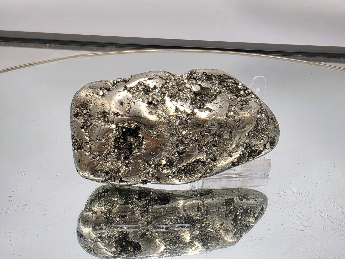 Large Peruvian Pyrite Crystal Freeform Semi Polished (#1)