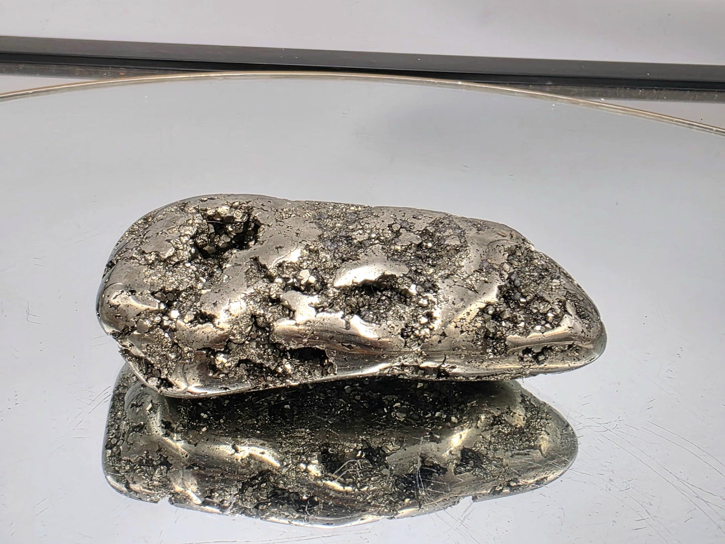 Large Peruvian Pyrite Crystal Freeform Semi Polished (#1)
