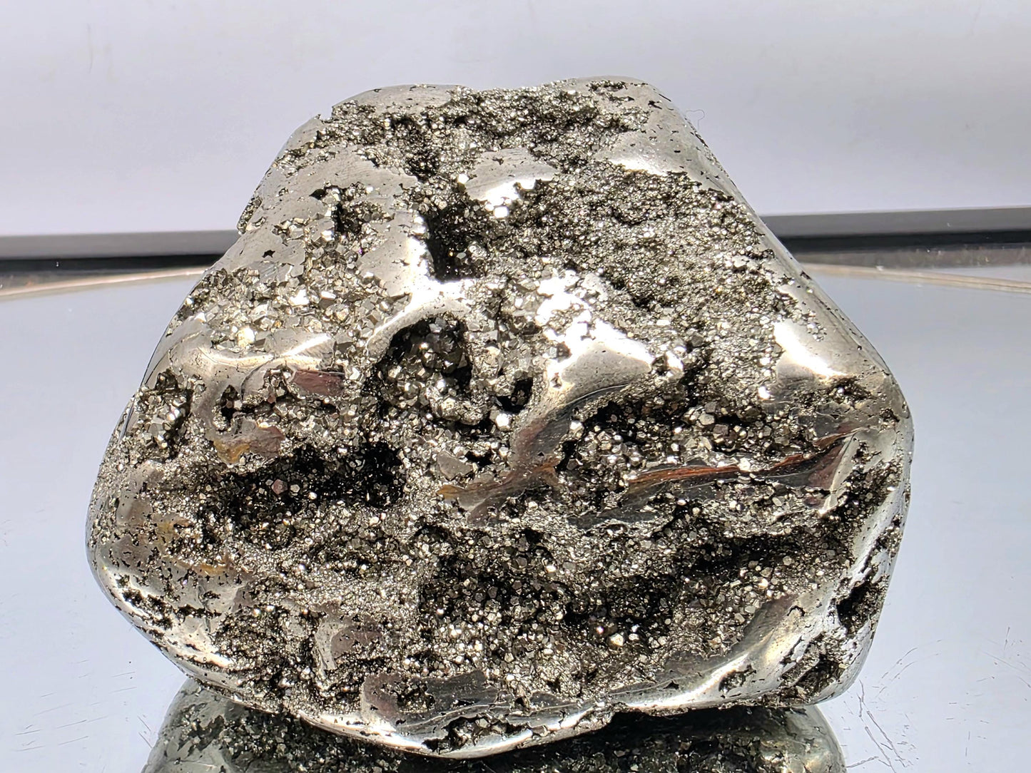 Large Peruvian Pyrite Crystal Freeform Semi Polished (DP)
