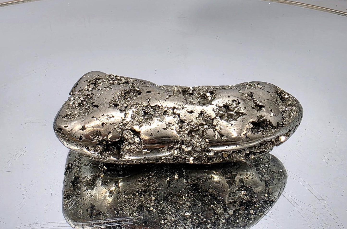Large Peruvian Pyrite Crystal Freeform Semi Polished (#1)