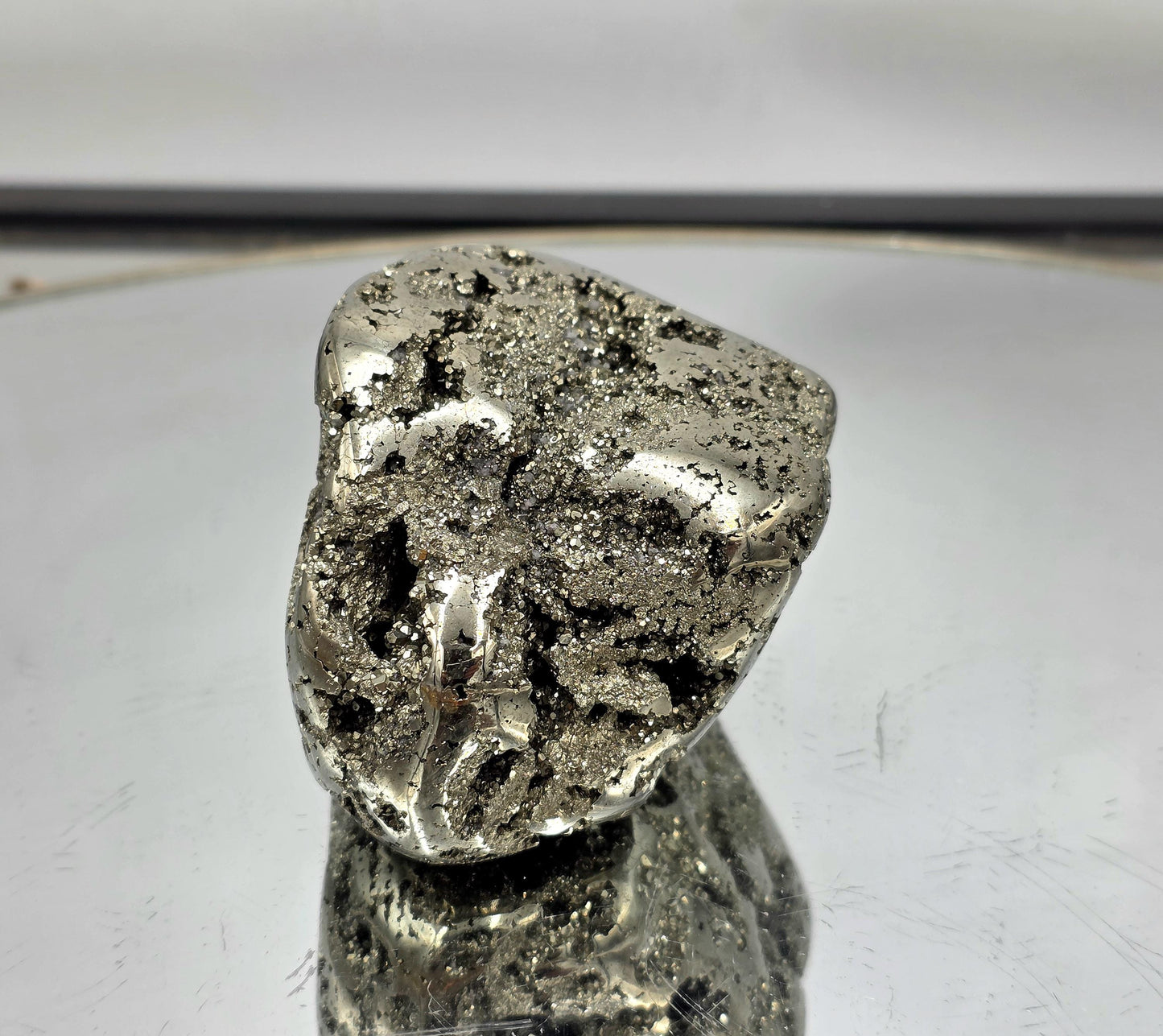 Large Peruvian Pyrite Crystal Freeform Semi Polished (DP)