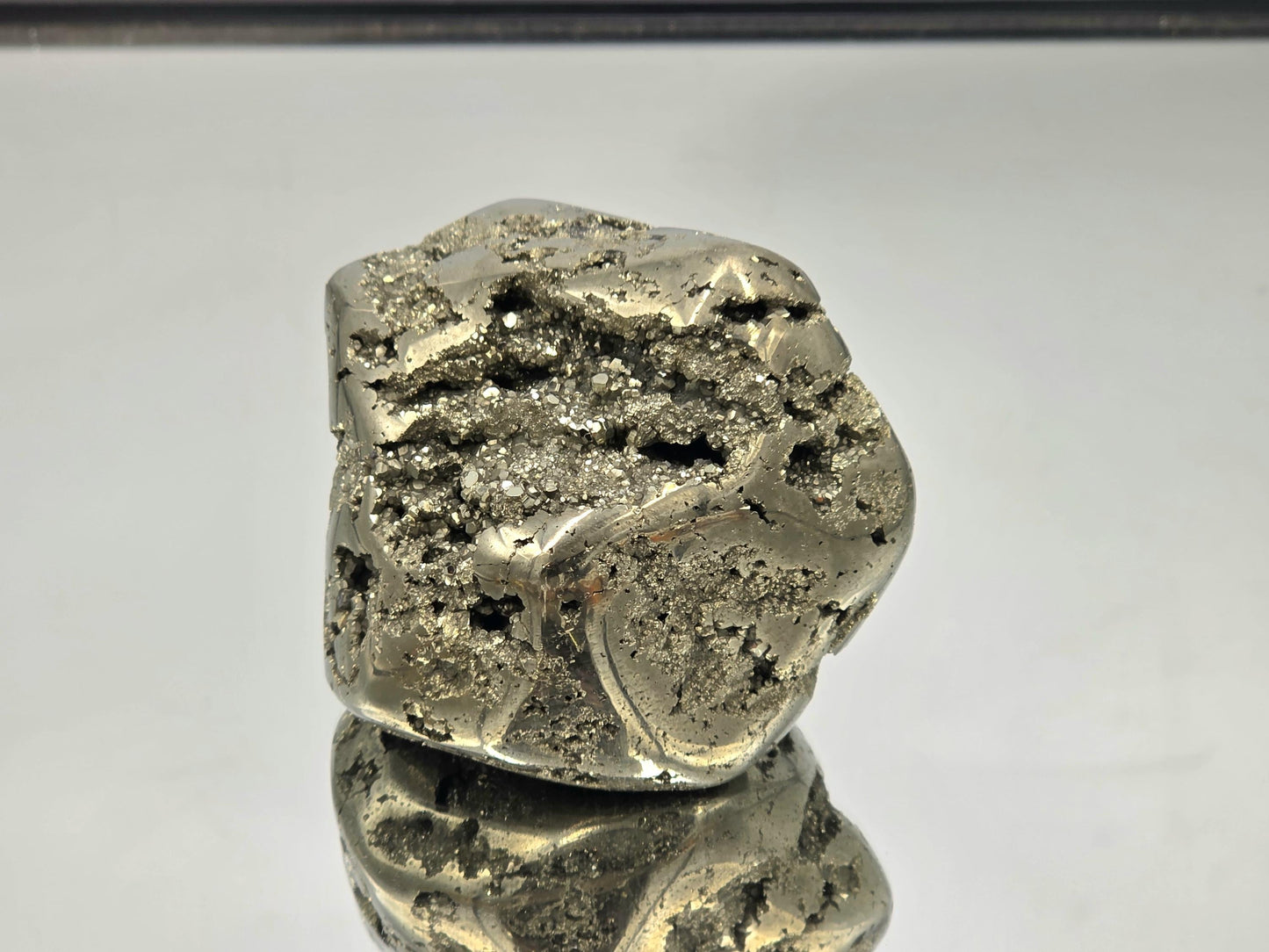 Large Peruvian Pyrite Crystal Freeform Semi Polished (#5)