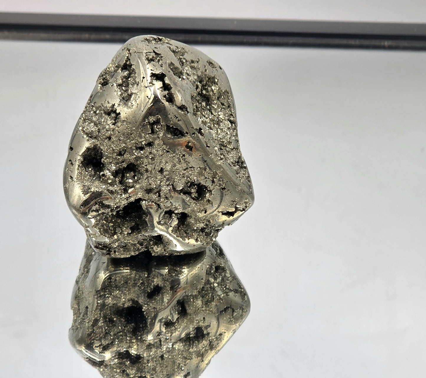 Large Peruvian Pyrite Crystal Freeform Semi Polished (#5)
