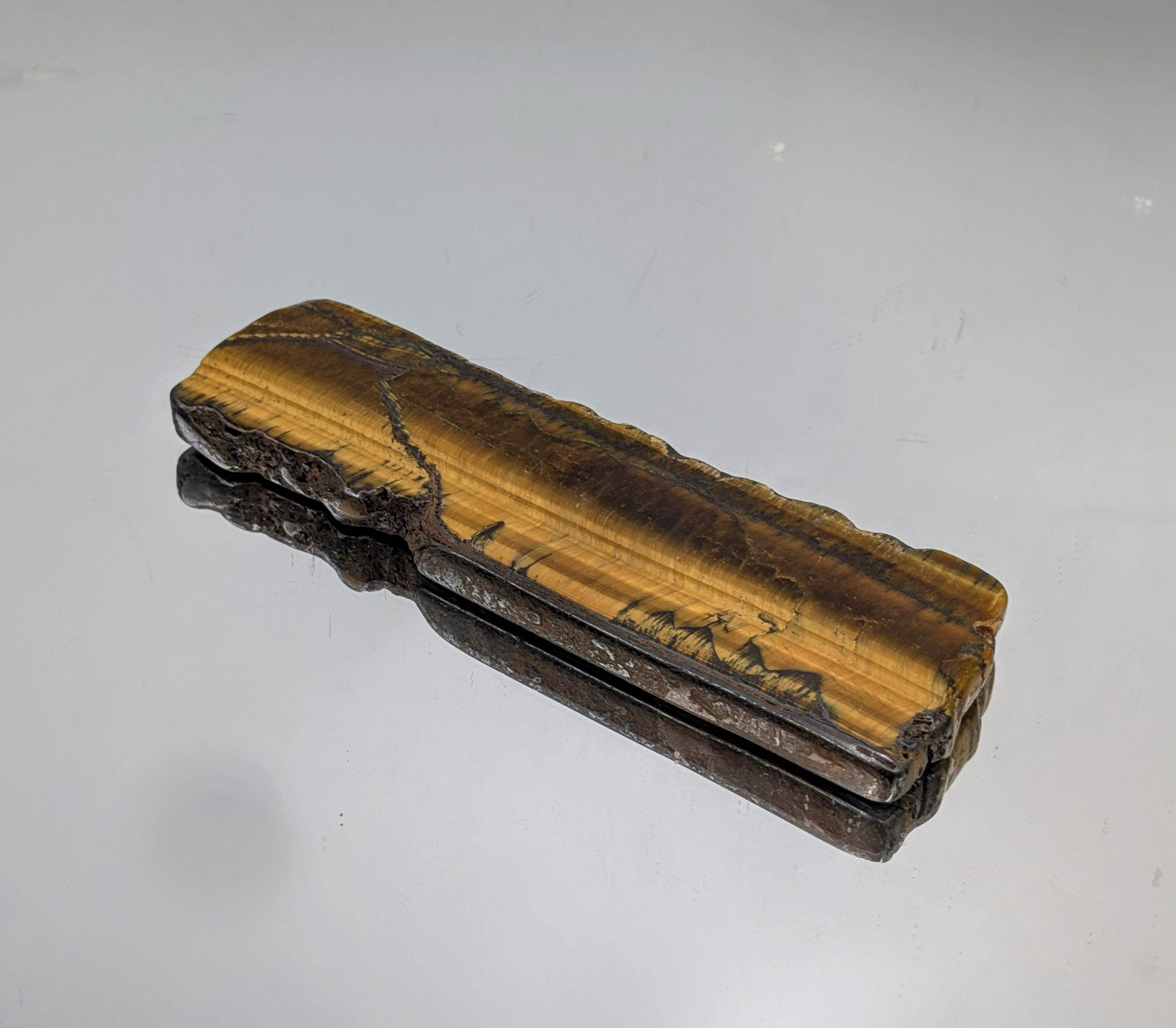 Large Tigers Eye Crystal Polished Slice (#10)